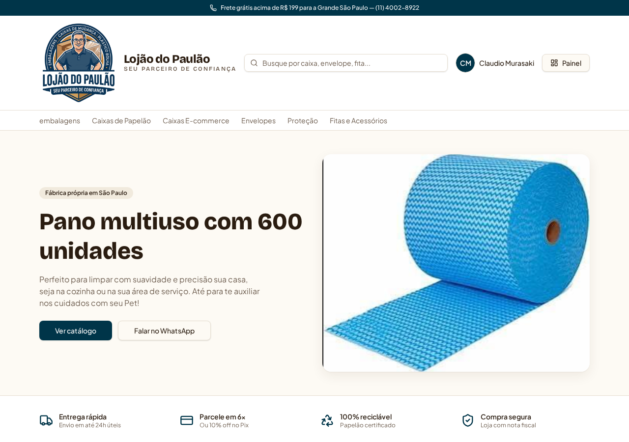 Vitrine pública (/) — o que o cliente vê ao entrar na loja
